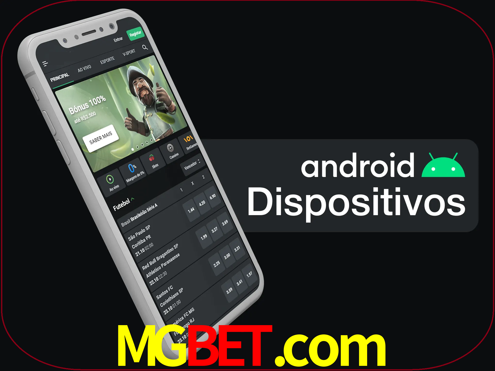 O aplicativo suporta a maioria de todos os dispositivos Android.